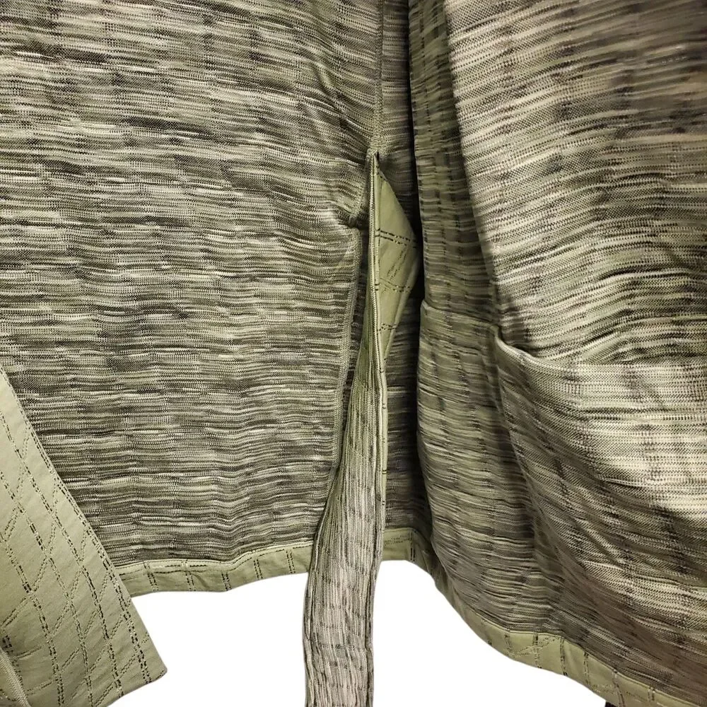 NIKE Yoga Therma-FIT Luxe Jacquard Robe Womens Medium Green Lounge DQ6320-386